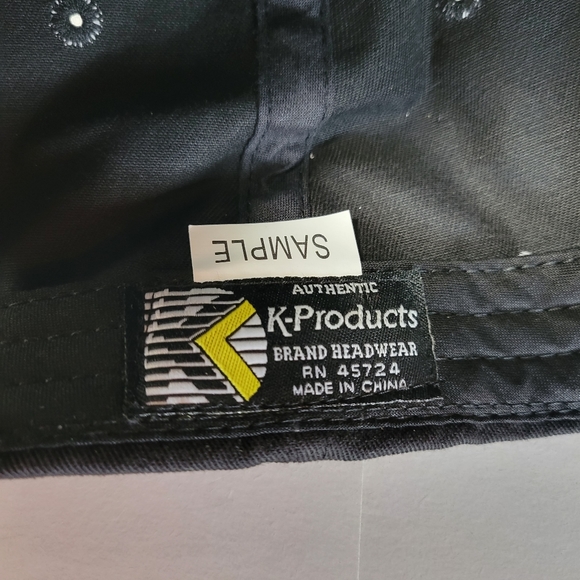 Mens K-Products Black Goodyear Adjustable Baseball Hat - Picture 8 of 8